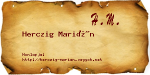 Herczig Marián névjegykártya